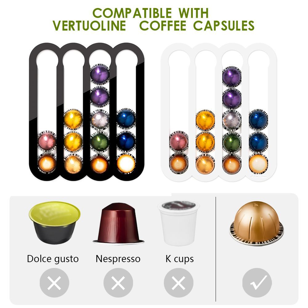 Coffee Capsule Holder - VERTUOLINE 자석이 있는 아크릴 소재, 커피