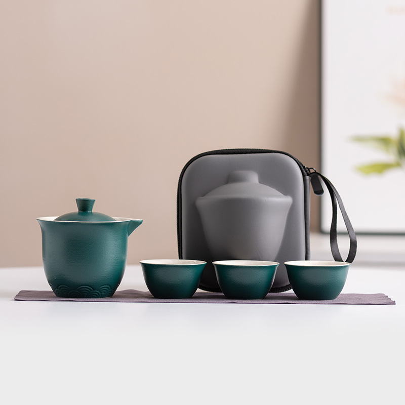 Gongfu Tea Set - 휴대용 도자기 차 세트, 풀세트 공부차