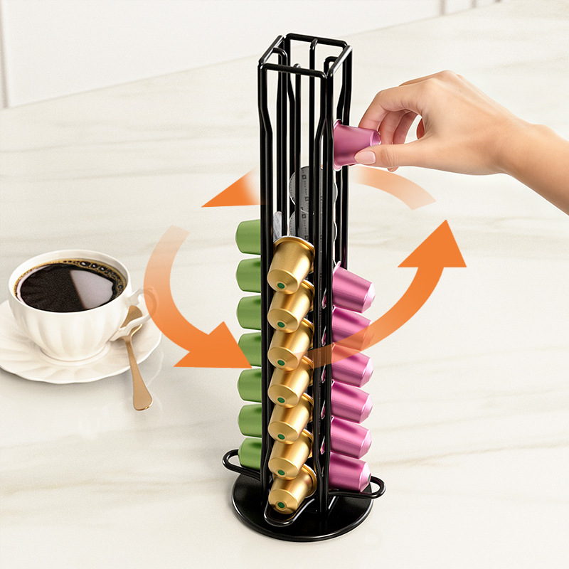 40개 회전식 금속 커피 캡슐 보관대 회전형 디자인 커 - Coffee Capsule Holder 리뷰 및 가격