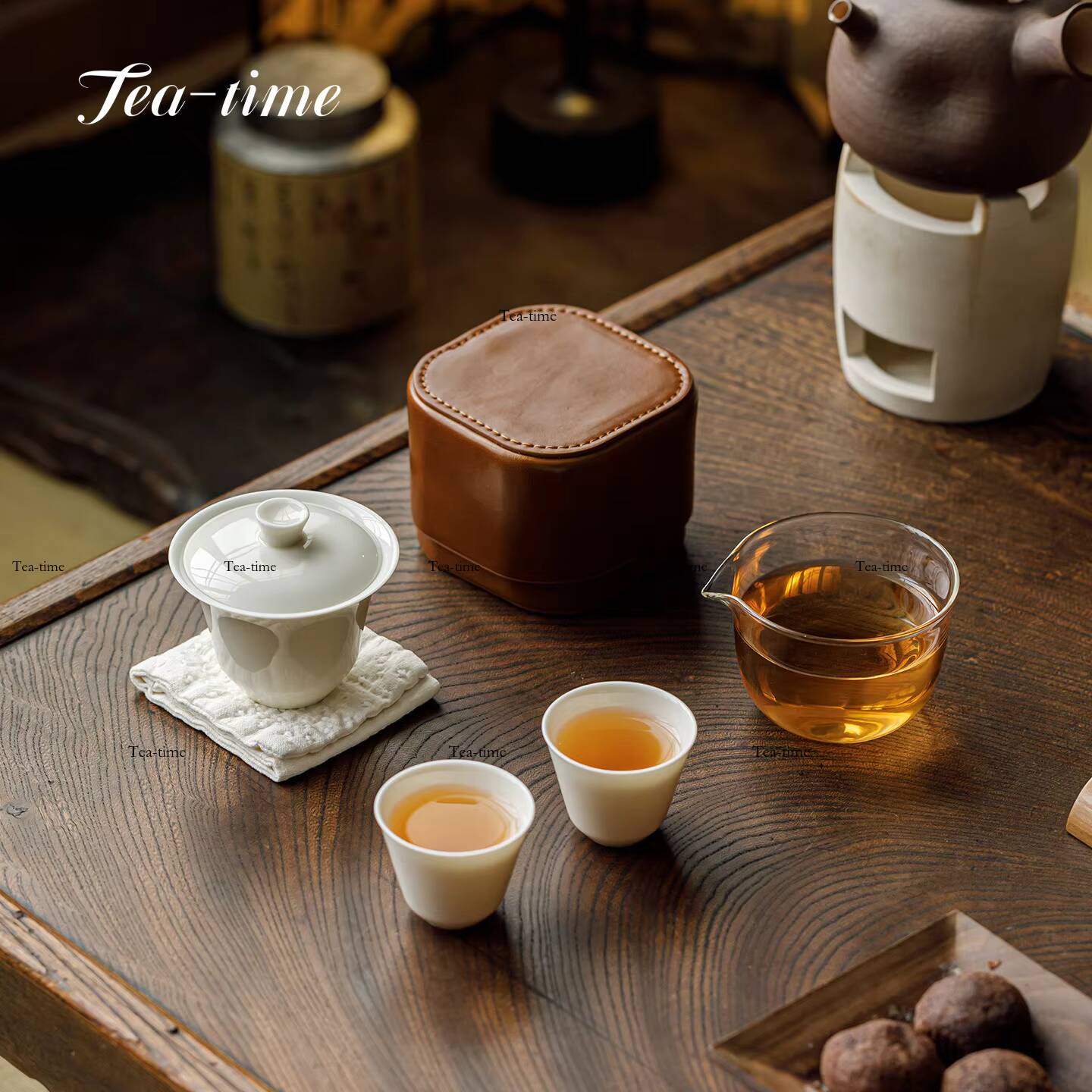 흰색 세라믹 여행용 차 세트 가이완 휴대용 보관 가방  - Gongfu Tea Set 리뷰 및 가격