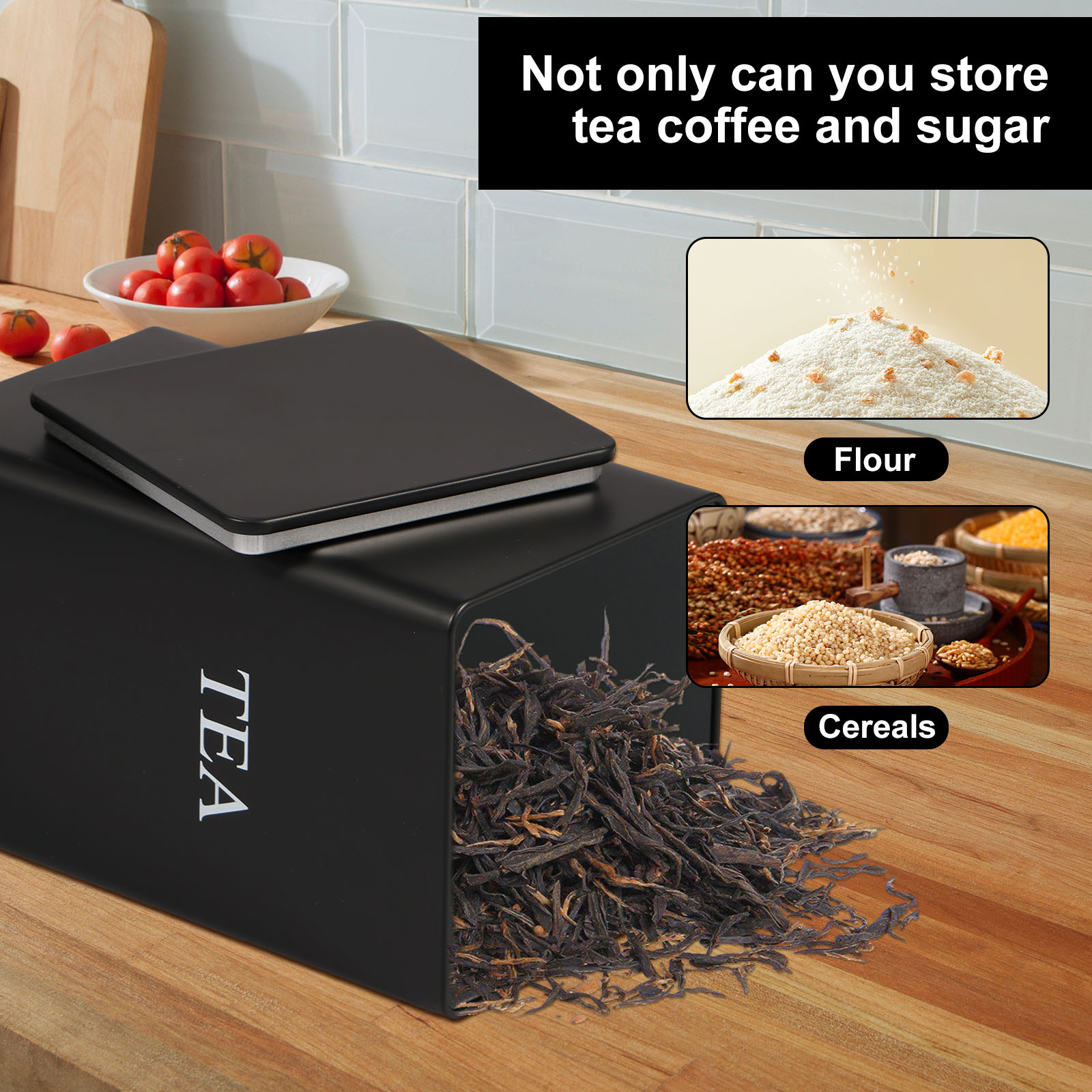3Pcs 커피 콩 저장 용기 차 설탕 진공 봉인 된 항 - Coffee Tea Sugar Canister Set 리뷰 및 가격
