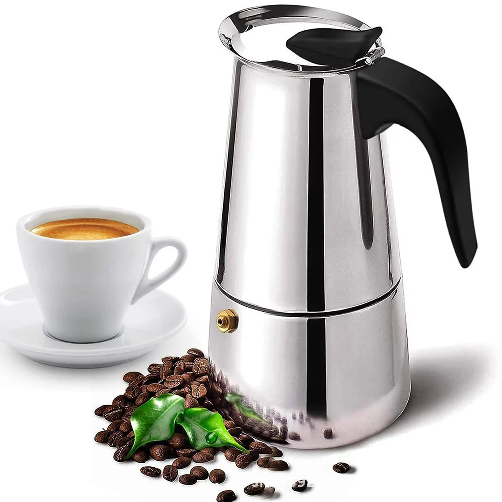 프리미엄 스테인레스 스틸 모카 커피 메이커 2/4/6  - Moka Pot Stove 리뷰 및 가격