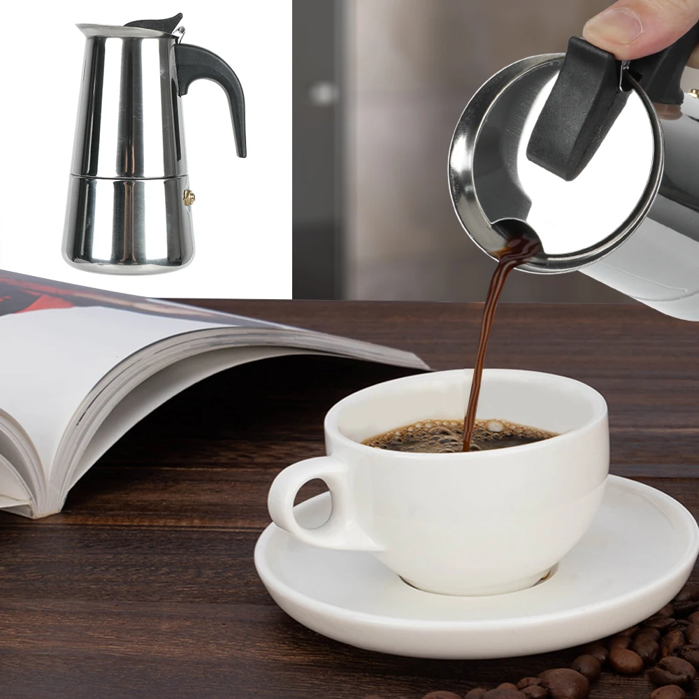 프리미엄 스테인레스 스틸 모카 커피 메이커 2/4/6  - Moka Pot Stove 리뷰 및 가격