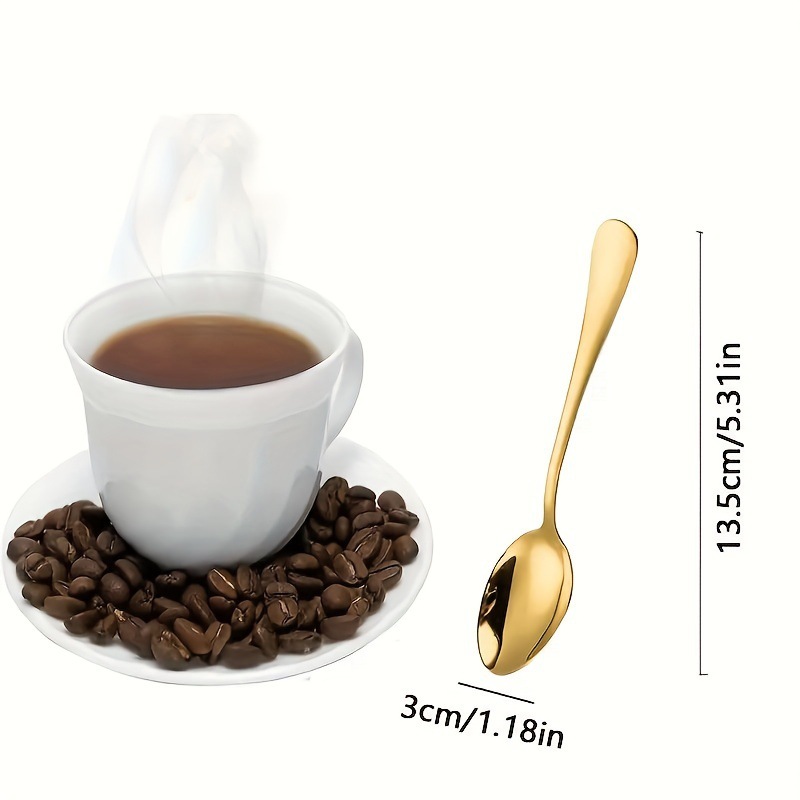 6/10/20Pcs 스테인레스 스틸 작은 금색 숟가락  - Coffee Tea Sugar Canister Set 리뷰 및 가격