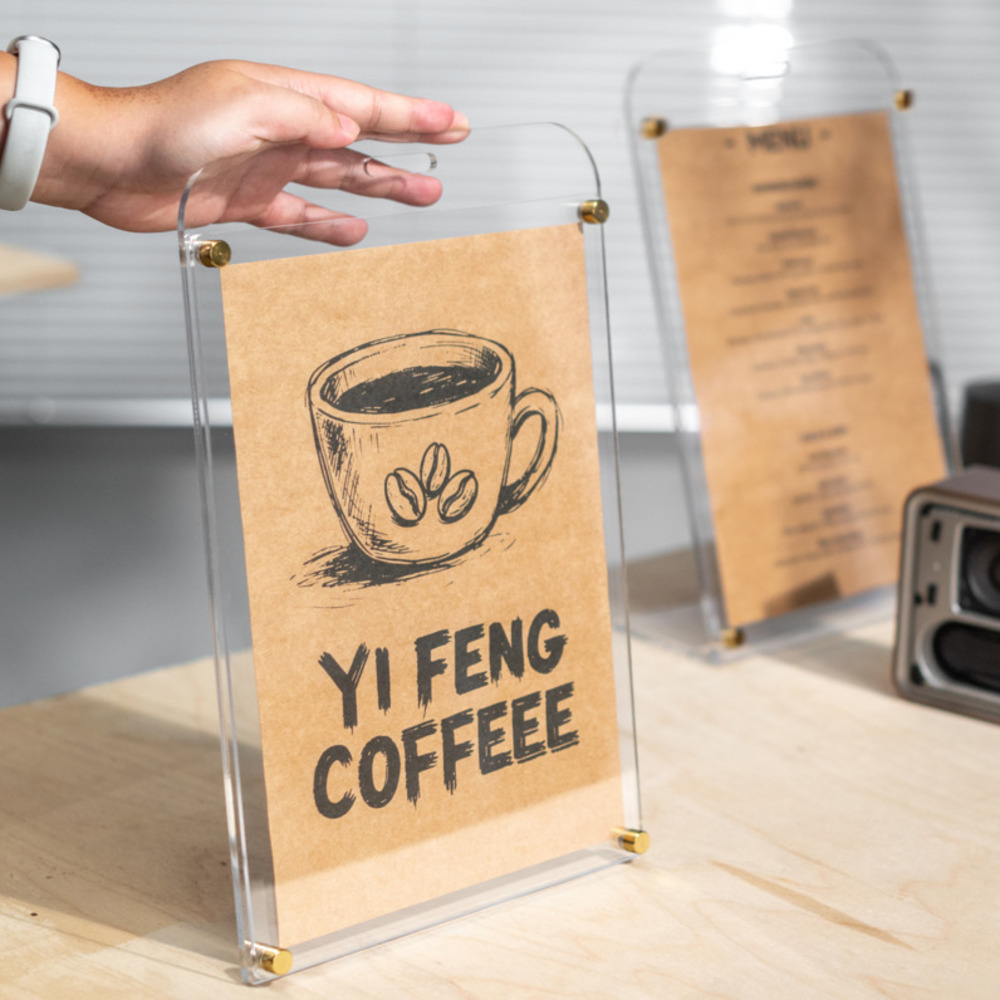 1개 A4 디스플레이 스탠드 투명 아크릴 테이블 사인  - Coffee Tea Menu 리뷰 및 가격
