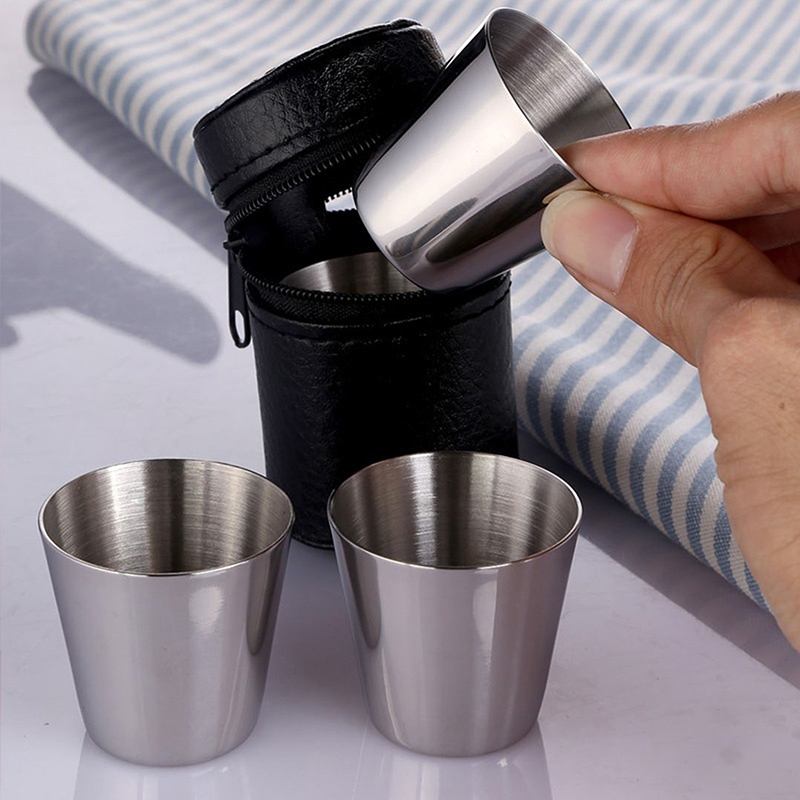 4/6Pcs 스테인레스 스틸 컵 미니 샷 유리 맥주 컵 - Coffee Tea Sugar Canister Set 리뷰 및 가격