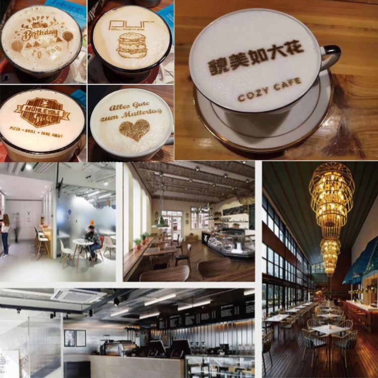 자동 스마트 컬러 잉크젯 프린터 상업용 3D 패드 인쇄 - Coffee Tea Milk 리뷰 및 가격