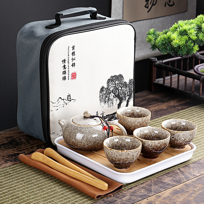 여행 가방 4 컵 중국어 쿵푸 차 세트 여행 세트 세라 - Gongfu Tea Set 리뷰 및 가격