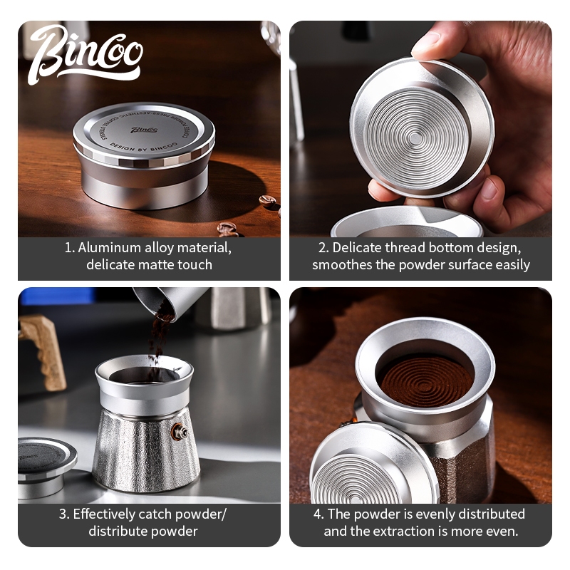 BINCOO 모카포트 탬퍼 및 커피 가루 받침 링 세트 - Coffee Tea Chocolate 리뷰 및 가격