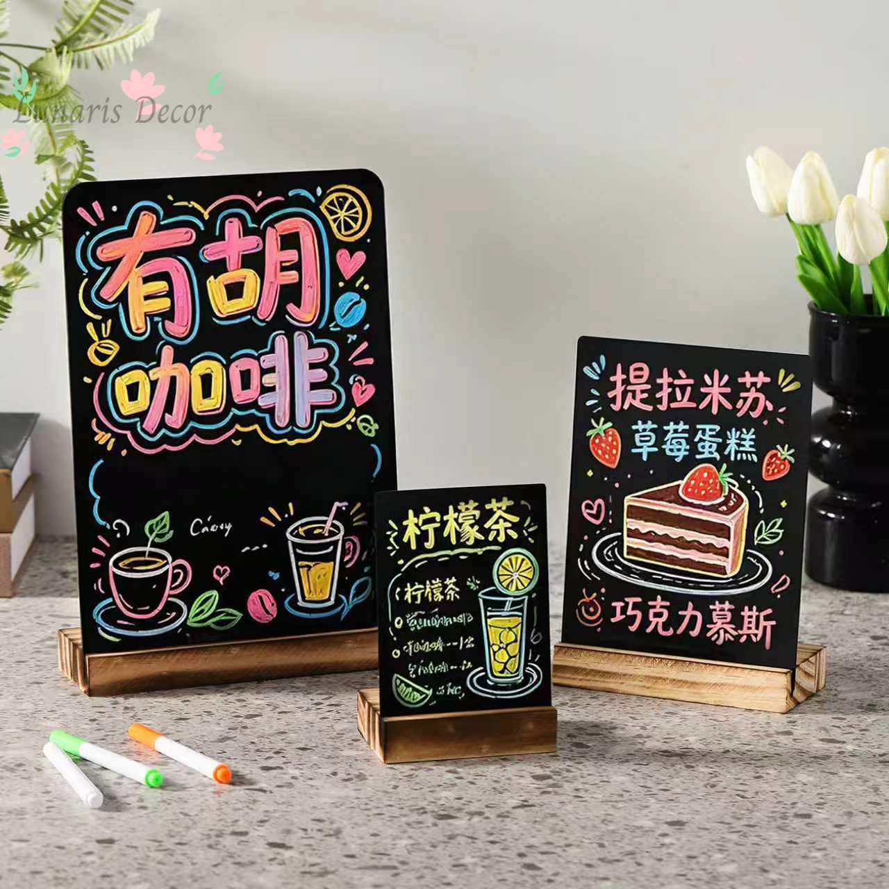 A4 재사용 가능한 스톨 광고 디스플레이 카드 스탠딩  - Coffee Tea Menu 리뷰 및 가격