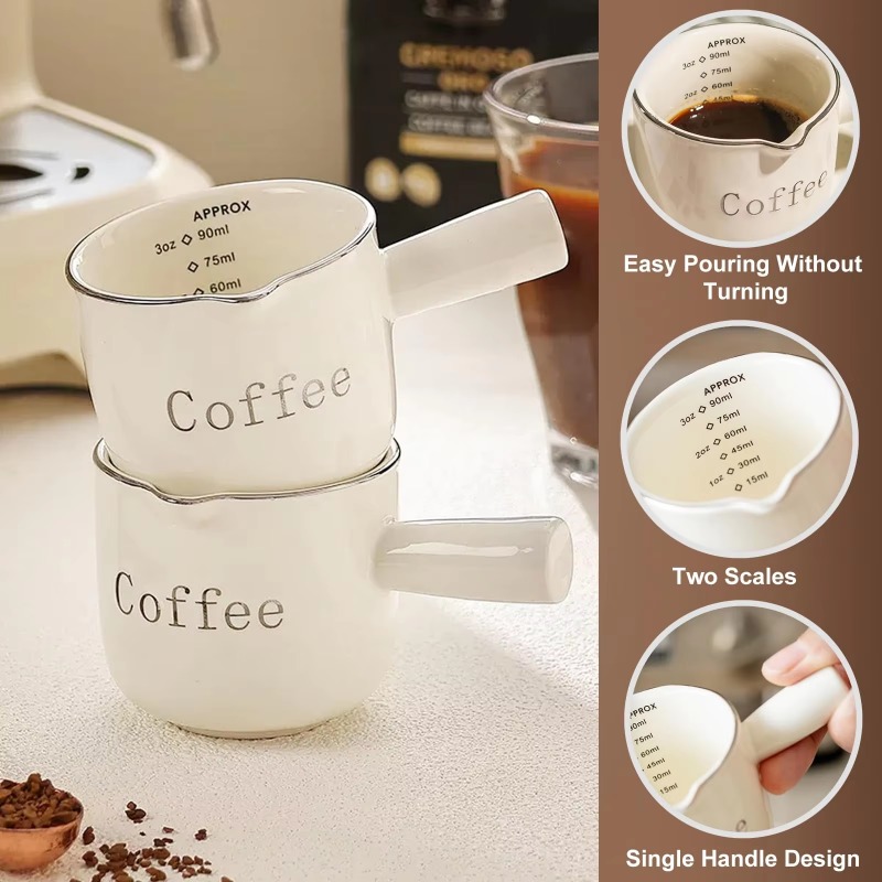 손잡이가 있는 미니 세라믹 커피 컵 V자형 스파우트 우 - Coffee Tea Milk 리뷰 및 가격