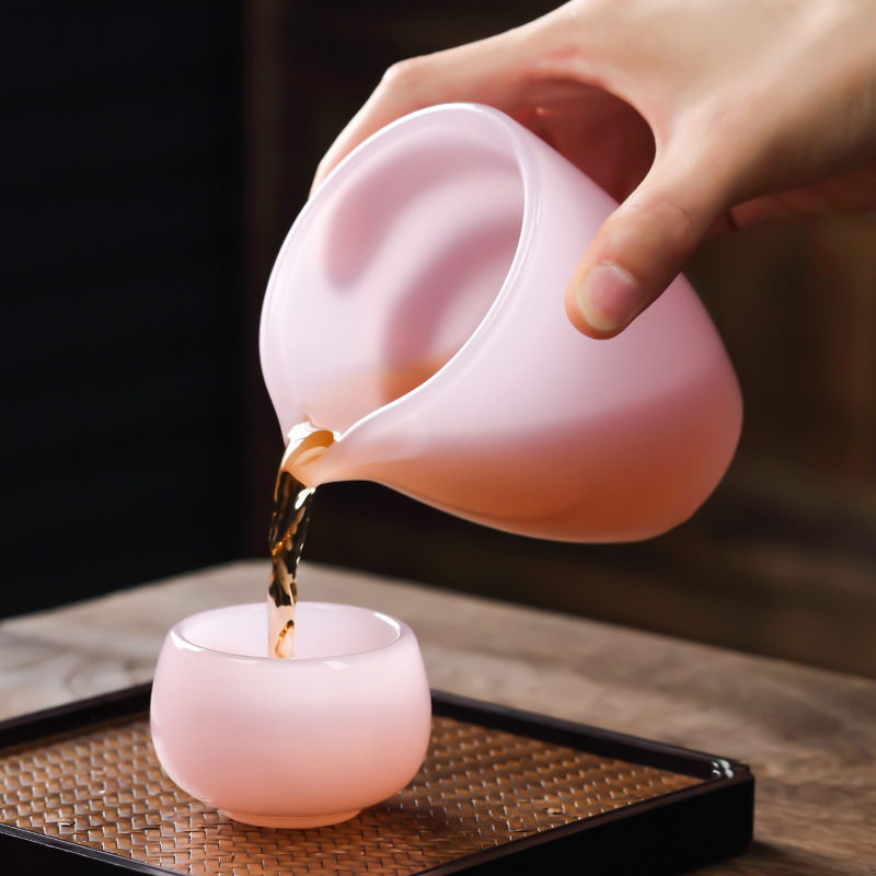 히비스커스 옥 도자기 찻잔 핑크 유약 옥 쿵푸 티 세트 - Gongfu Tea Set 리뷰 및 가격