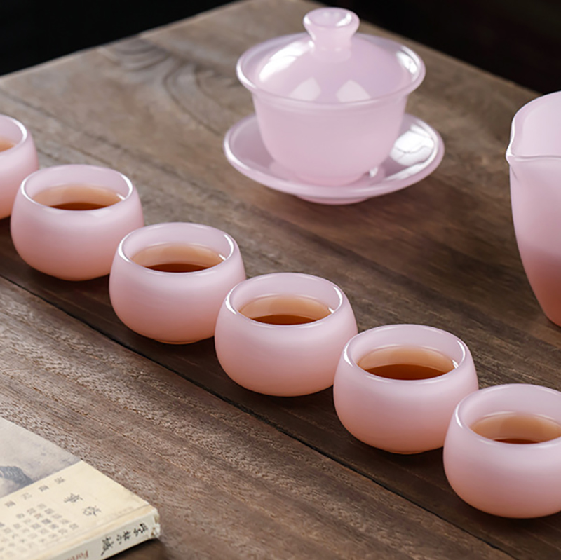 히비스커스 옥 도자기 찻잔 핑크 유약 옥 쿵푸 티 세트 - Gongfu Tea Set 리뷰 및 가격