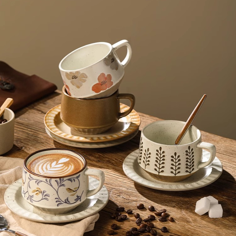 레트로 세라믹 컵 거친 도자기 작은 용량 커피 컵과 접 - Coffee Tea Game 리뷰 및 가격