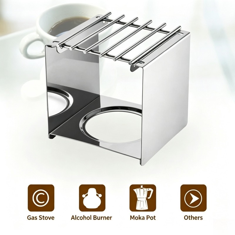 스테인리스 스틸 사각 커피 스토브 스탠드, 모카 포트  - Moka Pot Stove 리뷰 및 가격