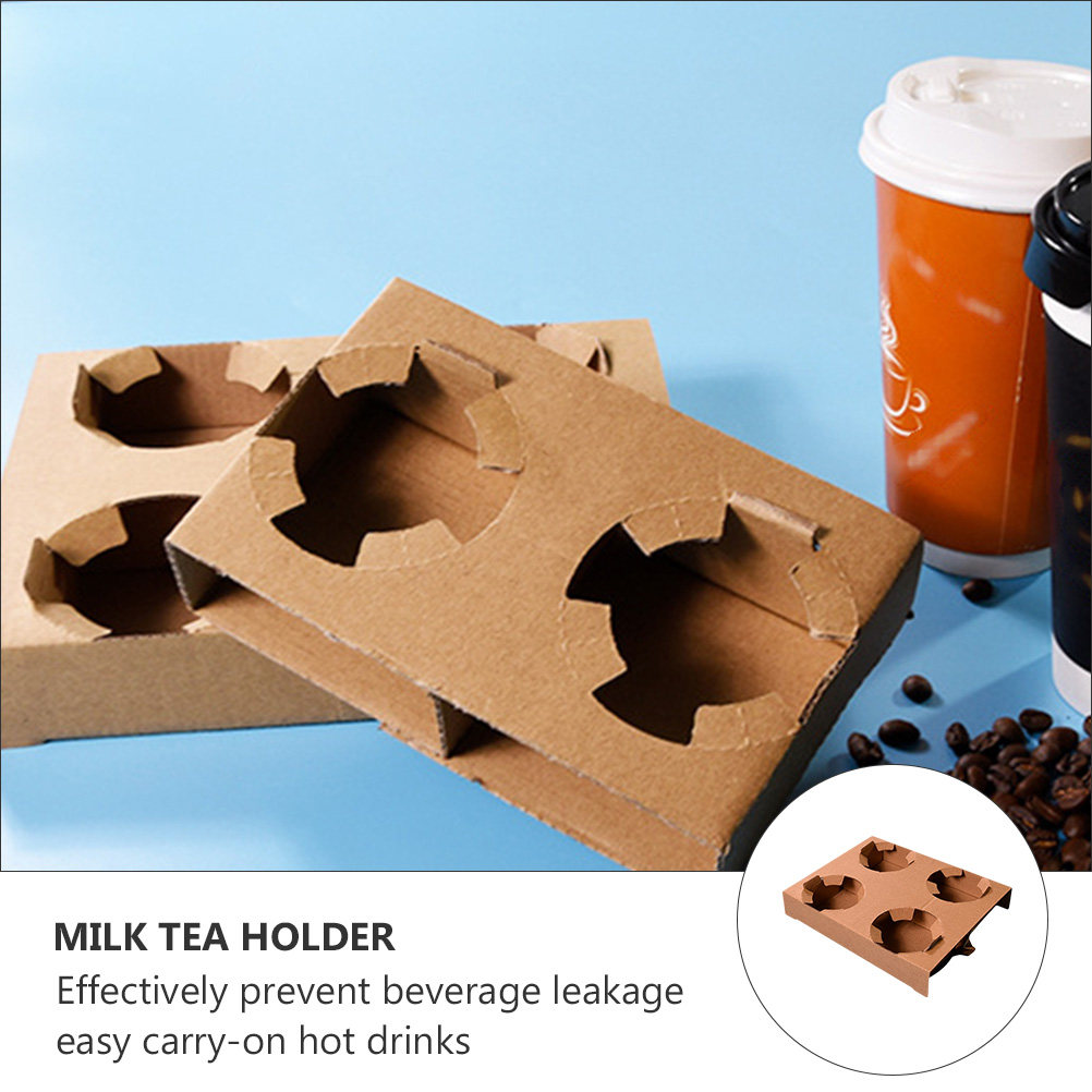 10Pcs 친환경 생분해성 종이 음료 캐리어 트레이 커 - Coffee Tea Milk 리뷰 및 가격