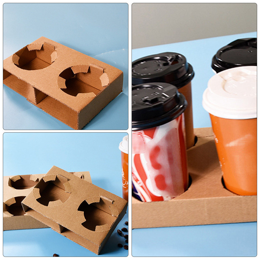 10Pcs 친환경 생분해성 종이 음료 캐리어 트레이 커 - Coffee Tea Milk 리뷰 및 가격