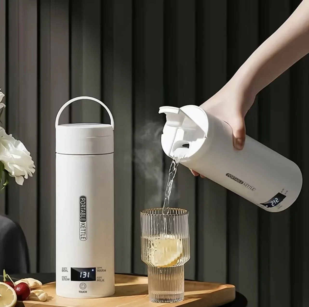 450ML 전기 주전자 휴대용 차 커피 주전자 여행용  - Coffee Tea Menu 리뷰 및 가격