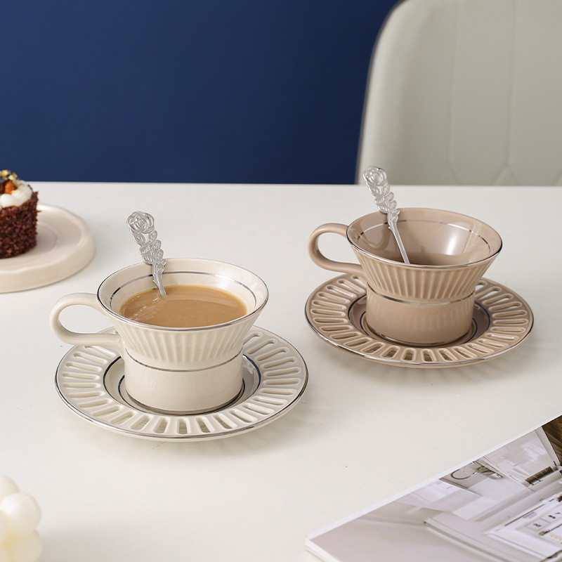 럭셔리 세라믹 커피 컵 접시 북유럽 홈 메이크업 커피  - Coffee Tea Game 리뷰 및 가격